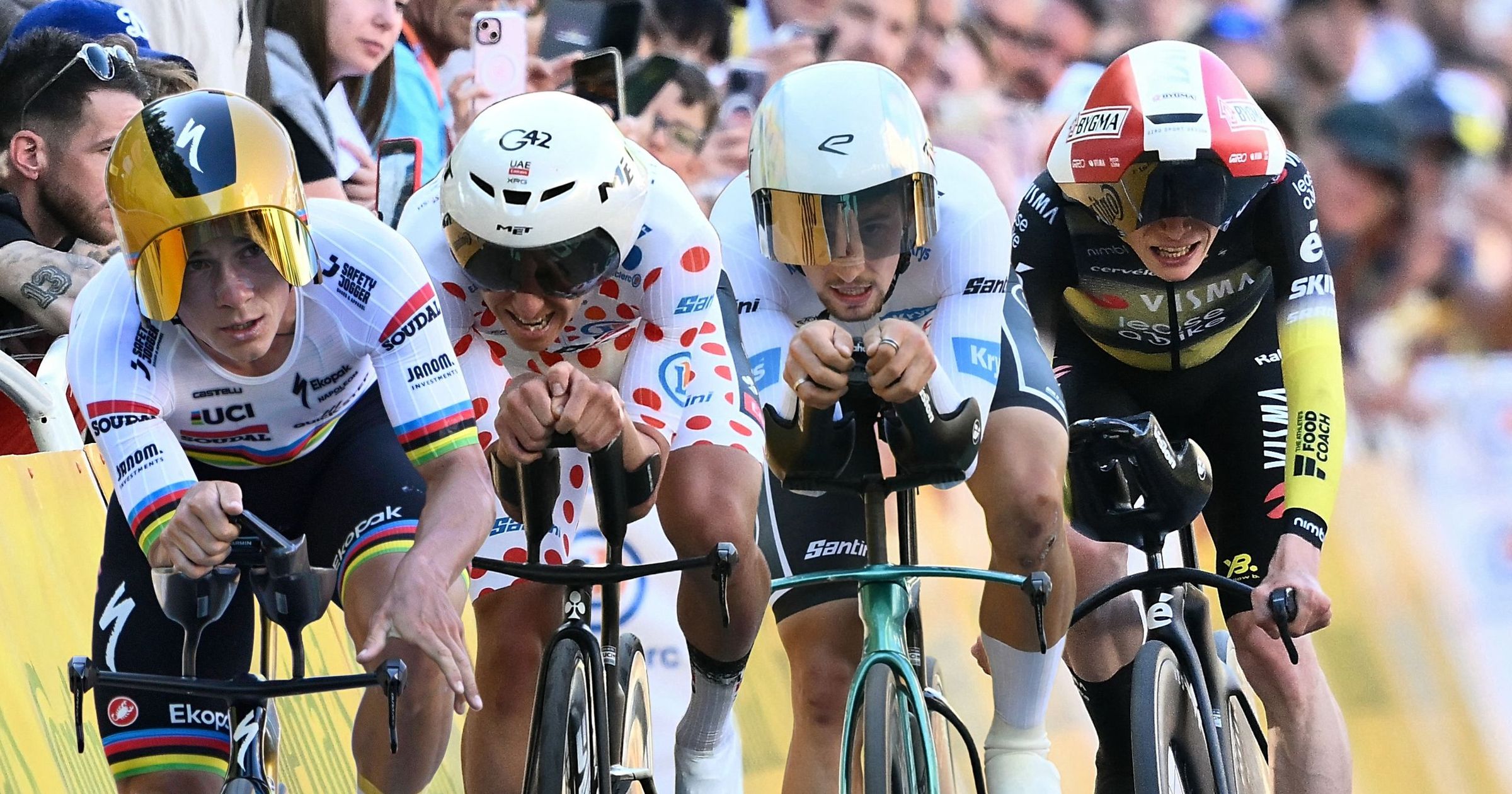 Pogacar Battu par Evenepoel ... Mais Horgement Devant Vingegaard: L'Rrivée des Cadors