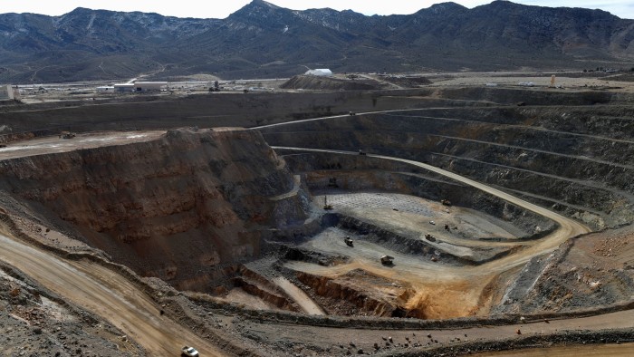 The MP Materials rare earth open-pit mine in Mountain Pass, California