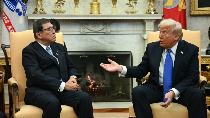 US President Donald Trump meets with Japanese Prime Minister Shigeru Ishiba in the White House