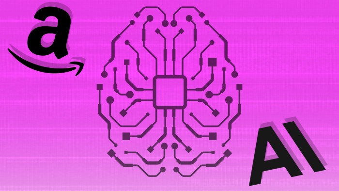 Montage of Amazon and Anthropic logo