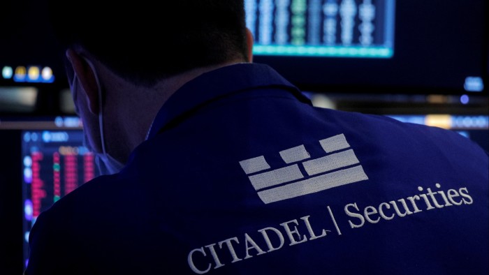 Citadel Securities trader on stock exchange floor