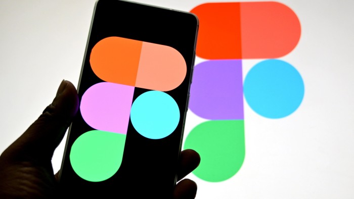 Figma logo displayed on a smartphone