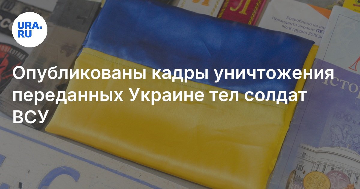 تم نقل أفراد تدمير جثث جنود APU إلى أوكرانيا