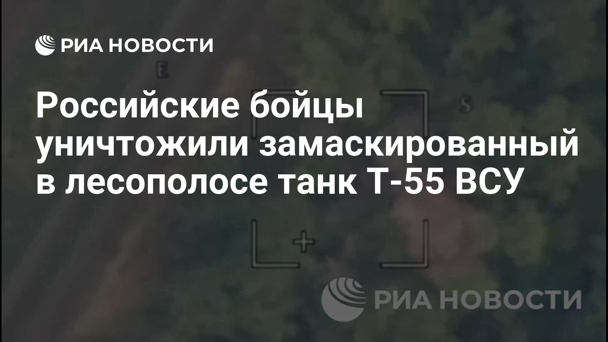 دمر المقاتلون الروس T-55 من APU متنكرا في حزام الغابات