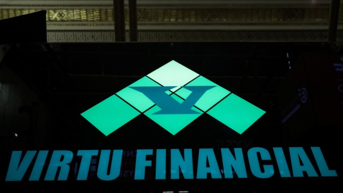 The logo for Virtu Financial