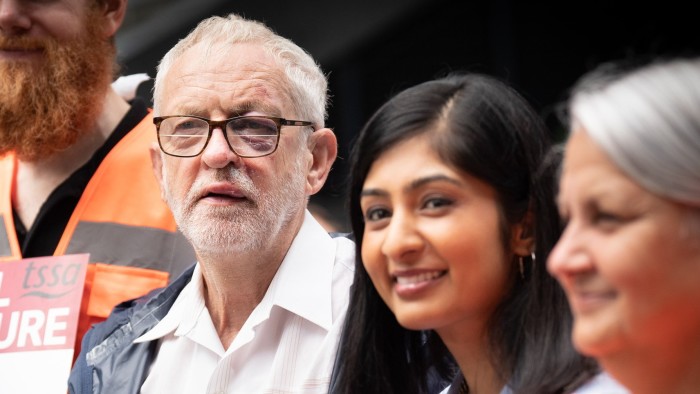 Jeremy Corbyn and Zarah Sultana