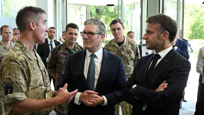 Keir Starmer and Emmanuel Macron conduct a visit to the Nato Allied Maritime Command centre