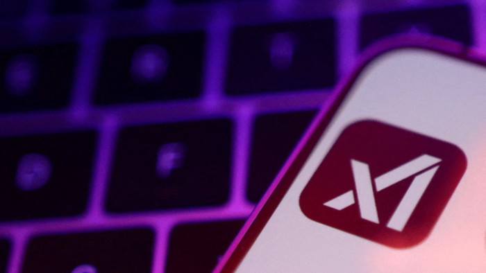 xAI logo on a phone