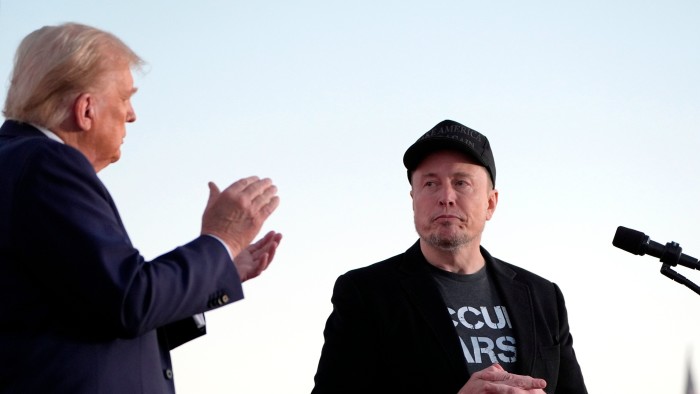 Donald Trump, left, and Elon Musk