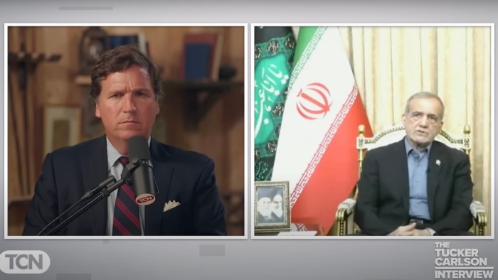 Tucker Carlson Interviews President of Iran Masoud Pezeshkia